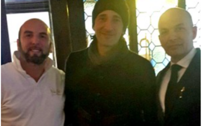 Adrien Brody at the restaurant da Ivo