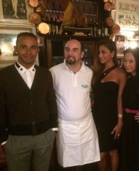 Lewis Hamilton at the restaurant da Ivo